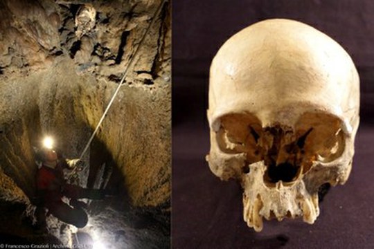 Lo strano caso del cranio trovato nella Grotta Marcel Loubens, vicino a Bologna